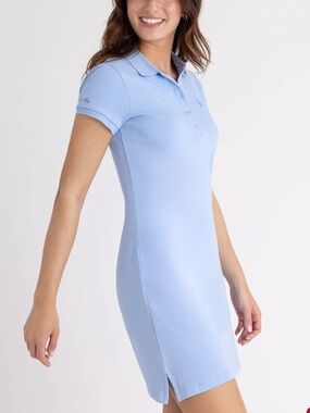 Lauren Ralph Lauren Blue, Lime Green & White Colorblock Polo Dress